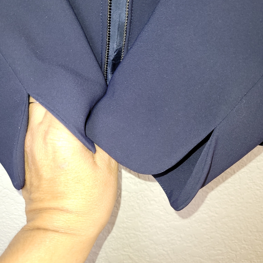 Pendleton Wool Mills Navy Blue Hidden Full Zip Professional Blazer Jacket Sz 8 - Picture 8 of 14